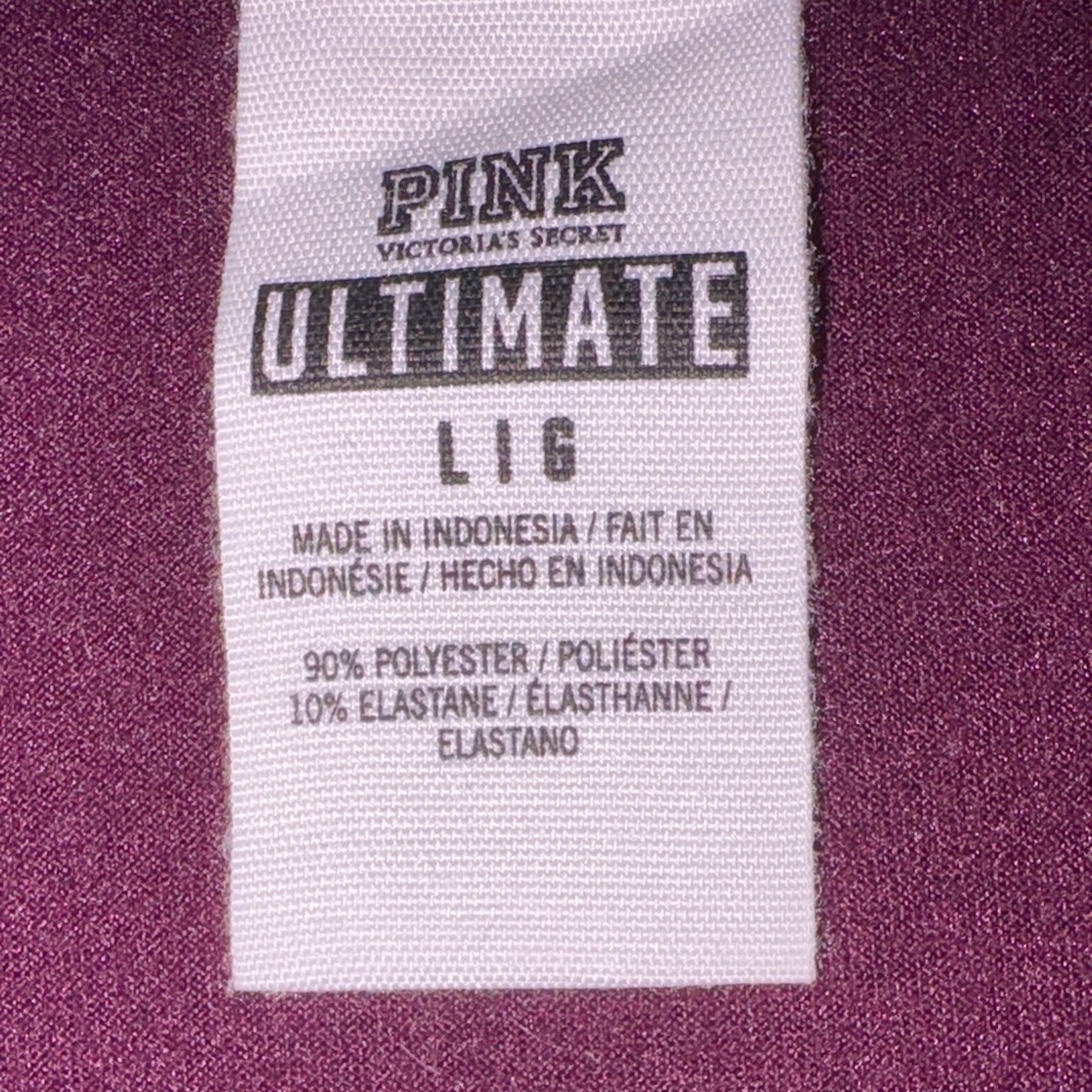 VS Pink Maroon Quarter-Zip Pullover - Picture 4 of 7